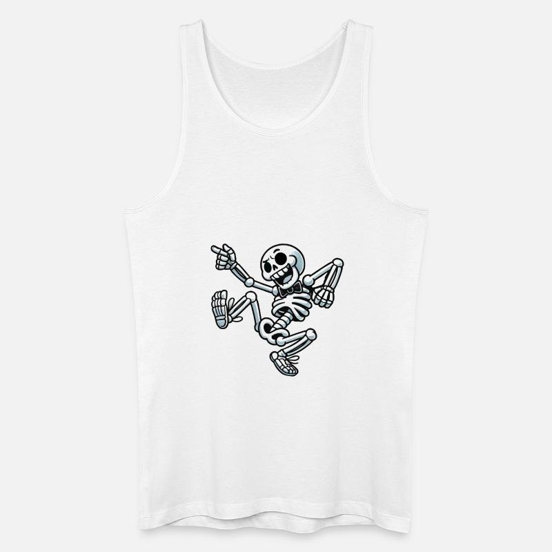 Skull Dancing - Männer Bio Tank Top - Weiß