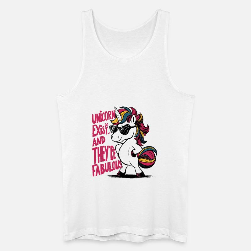 Einhörner faboulos - Männer Bio Tank Top - Weiß
