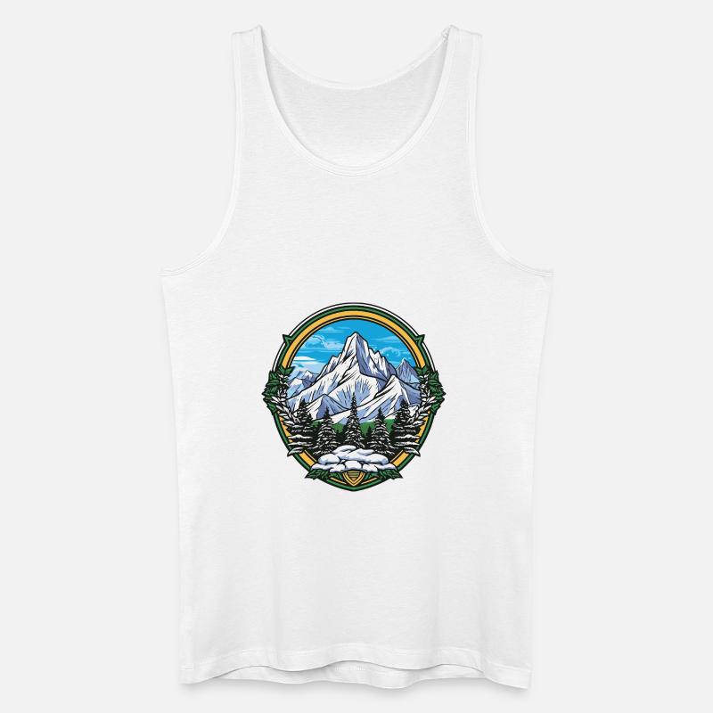 Eisberge Bergsteigen Schild - Männer Bio Tank Top - Weiß