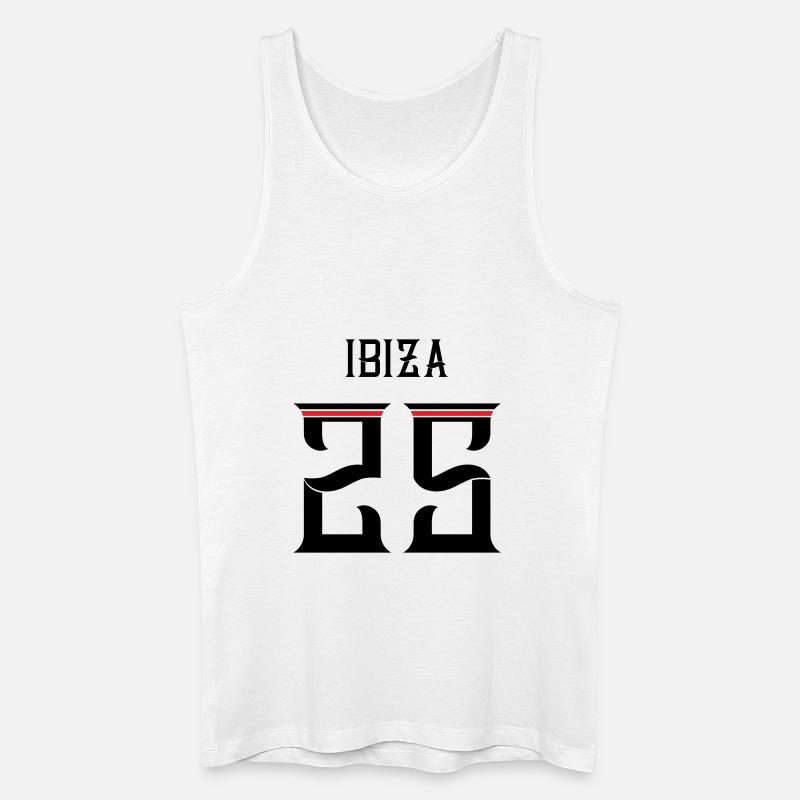 Ibiza 25 Trikot 2025 - Männer Bio Tank Top - Weiß