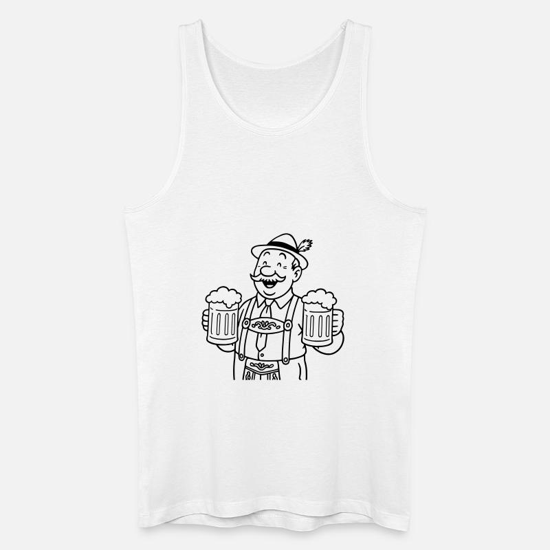 Herr Bier - Männer Bio Tank Top - Weiß