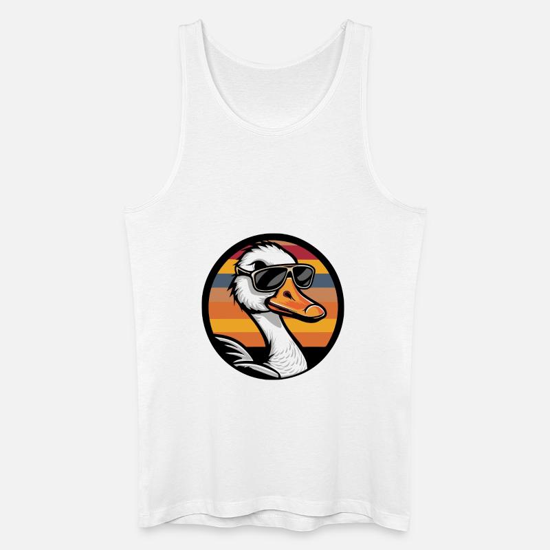 Gans Comic Cool - Männer Bio Tank Top - Weiß
