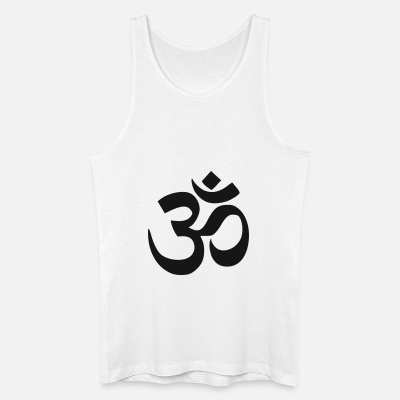 Om - Männer Bio Tank Top - Weiß
