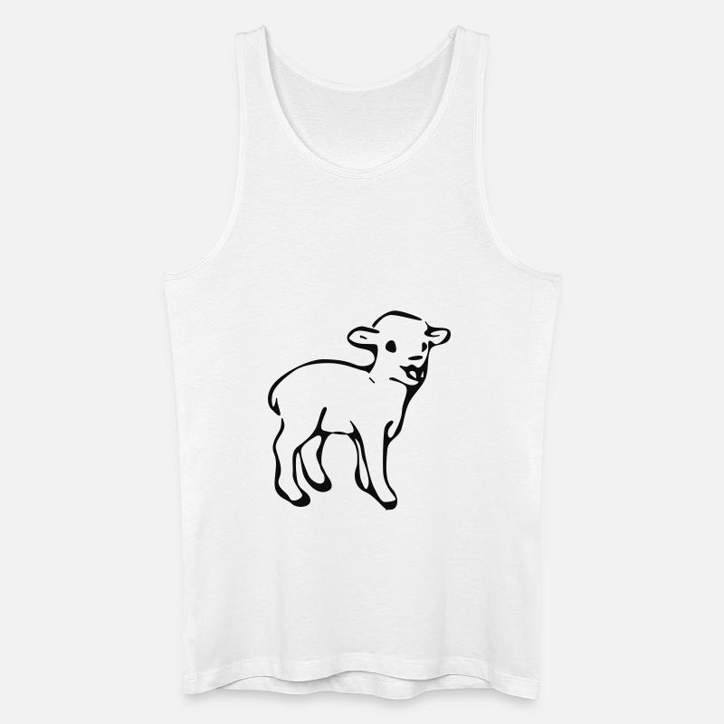 Lamm - Männer Bio Tank Top - Weiß