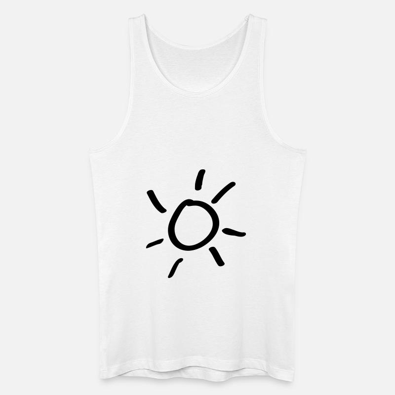 sonne - Männer Bio Tank Top - Weiß