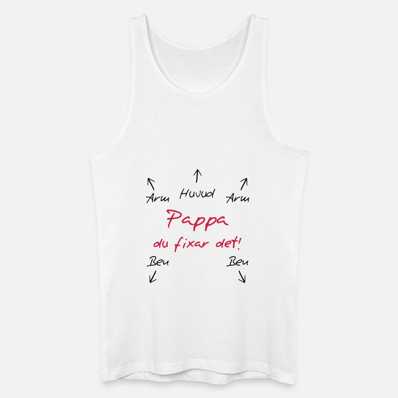 Pappa du fixar det - Männer Bio Tank Top - Weiß