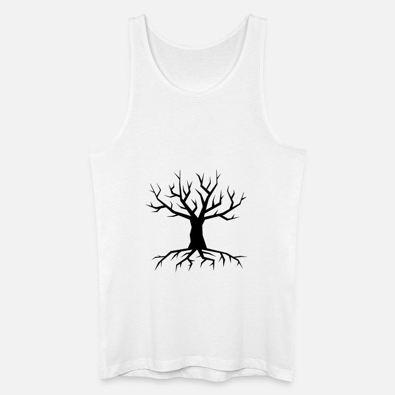 Tree - Männer Bio Tank Top - Weiß