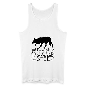one paw step closer... - Männer Bio Tank Top - Weiß - Vorne