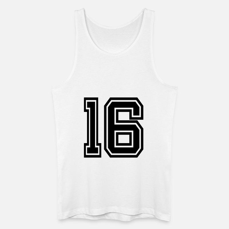 16 - Männer Bio Tank Top - Weiß