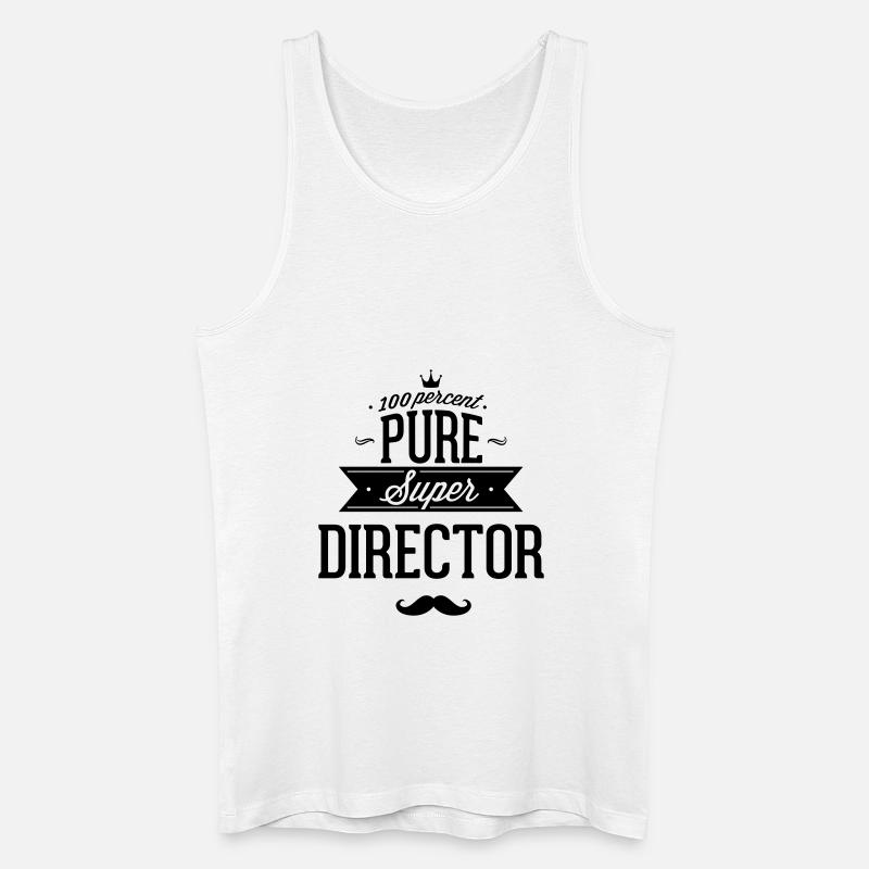 100 Prozent Direktor - Männer Bio Tank Top - Weiß