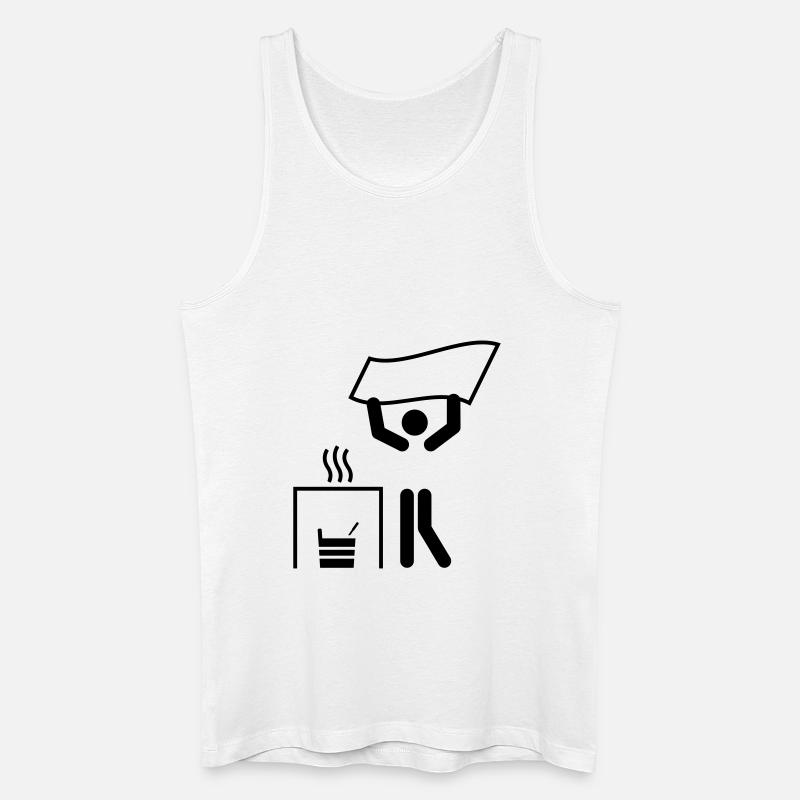 Piktogramm Aufguss Wedeln einzeln - Männer Bio Tank Top - Weiß