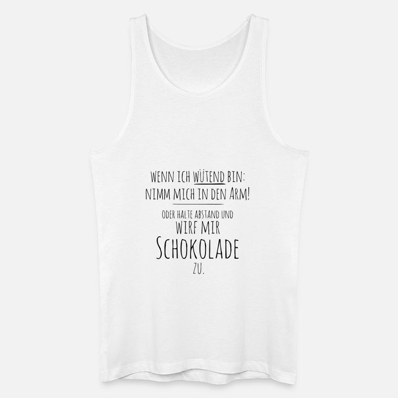 wütend wirf Schokolade - Männer Bio Tank Top - Weiß
