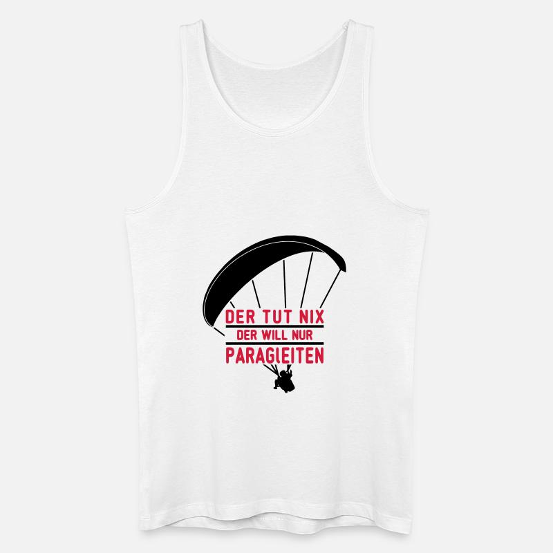 Nur Gleitschirmfliegen - Männer Bio Tank Top - Weiß