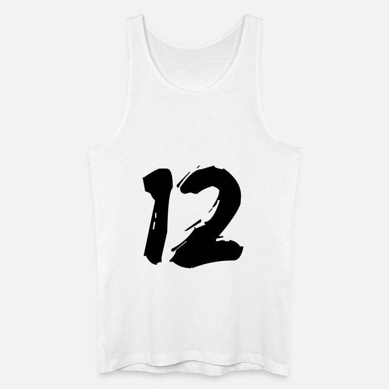 Brushed 12 - Männer Bio Tank Top - Weiß