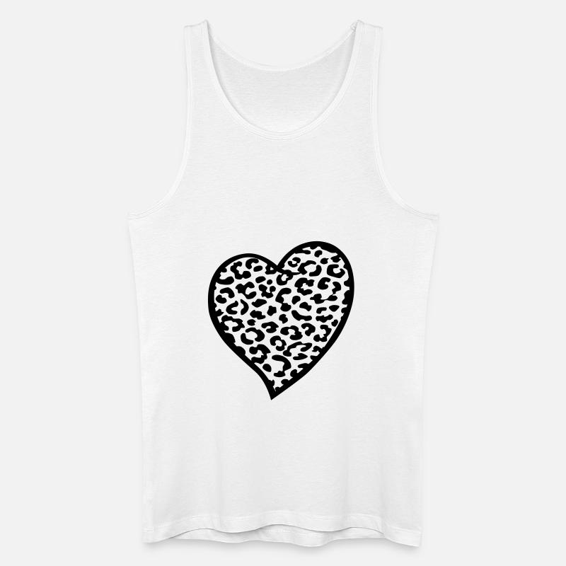 Leo Heart - Männer Bio Tank Top - Weiß