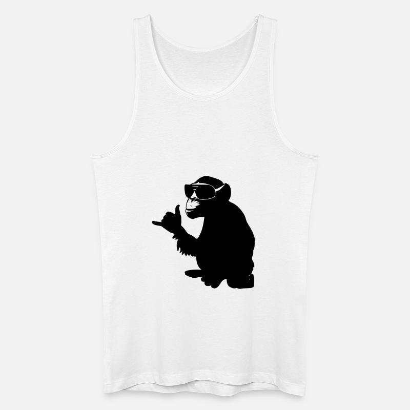 monkey - Männer Bio Tank Top - Weiß