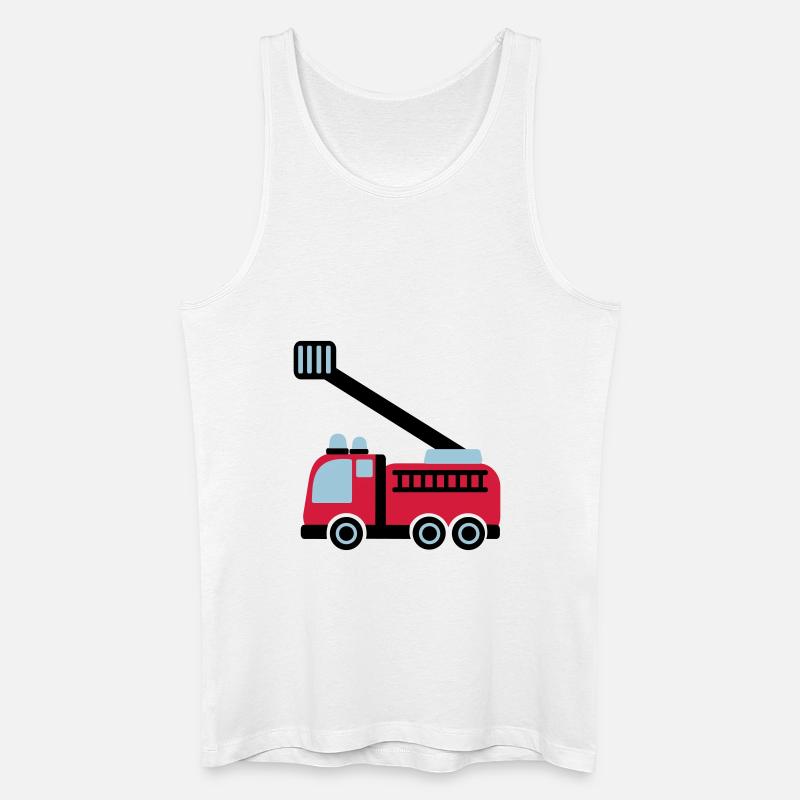 Fire engine - Men’s Organic Tank Top - white