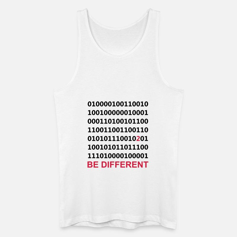 Be Different - Binär - Digital - Männer Bio Tank Top - Weiß