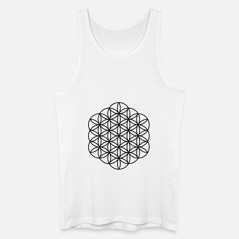 Fleur de la vie - gratuit - Débardeur bio Homme - blanc
