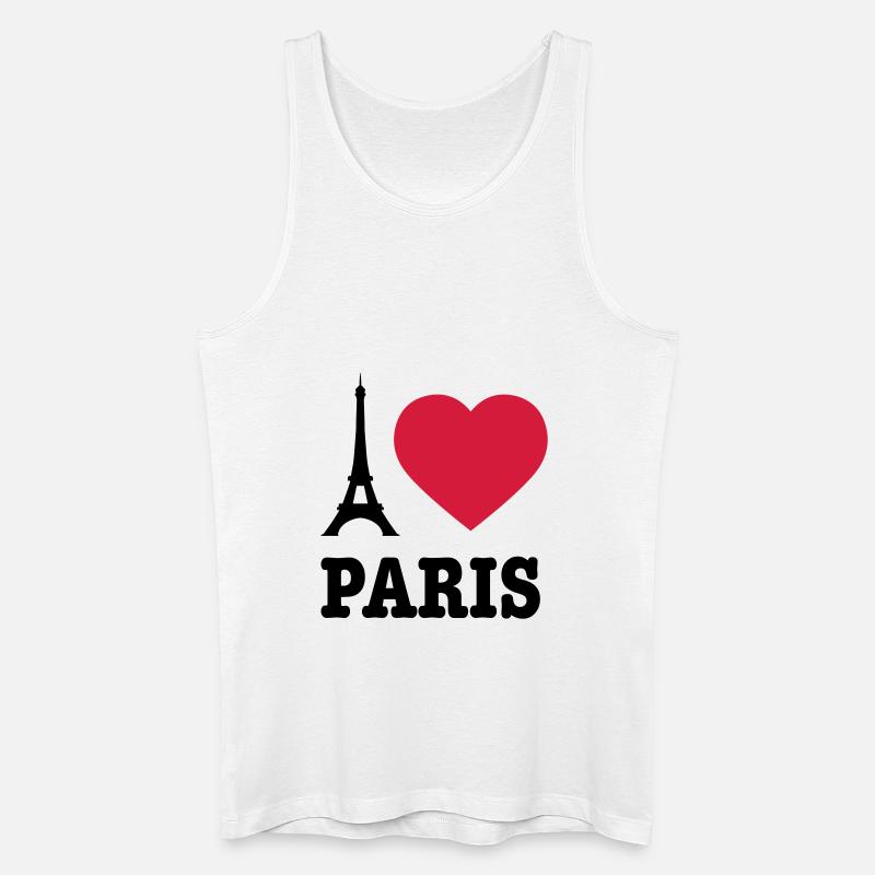 I Love Paris - Männer Bio Tank Top - Weiß