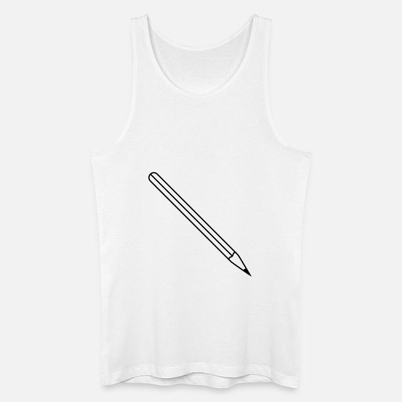 pencil - Männer Bio Tank Top - Weiß