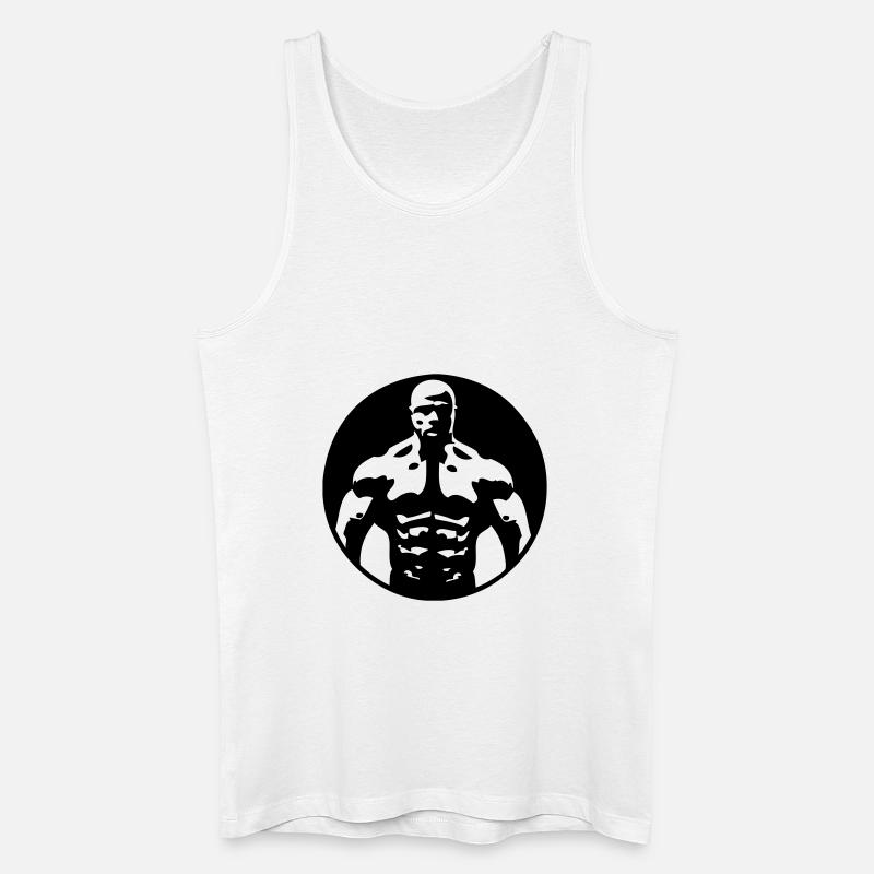 Bodybuilding Squad Logo - Männer Bio Tank Top - Weiß
