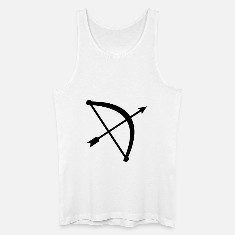 Pfeil Bogen - Männer Bio Tank Top - Weiß