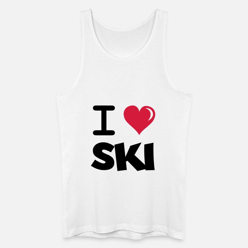 i_love_ski - Männer Bio Tank Top - Weiß