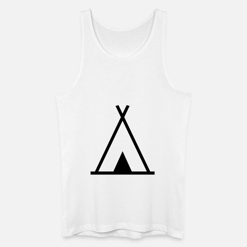 Zelt - Männer Bio Tank Top - Weiß