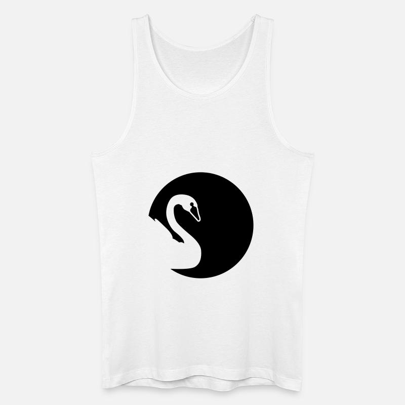 Schwan - Männer Bio Tank Top - Weiß