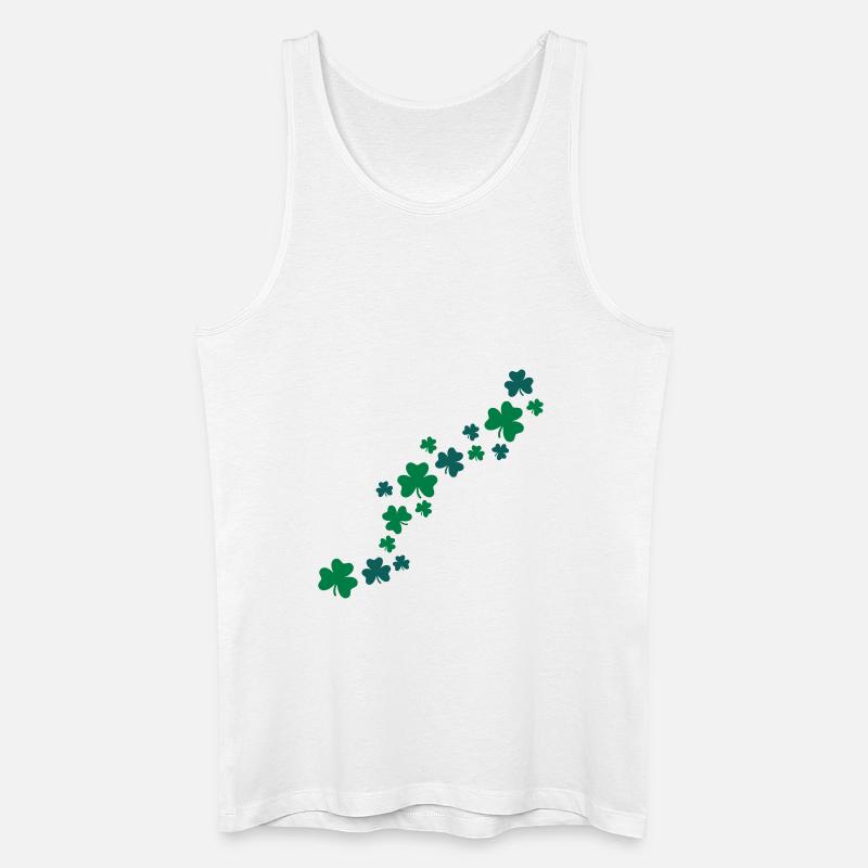Shamrocks - Männer Bio Tank Top - Weiß