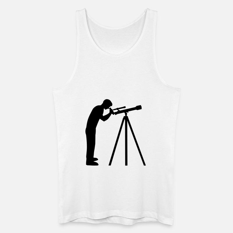 Teleskop - Männer Bio Tank Top - Weiß