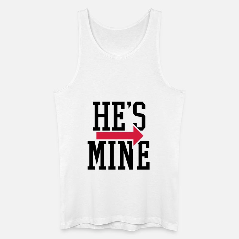 he_is_mine_1_f2 - Männer Bio Tank Top - Weiß