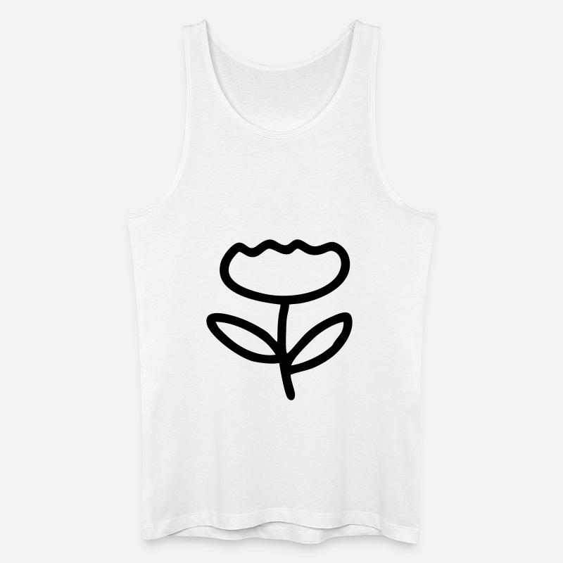 Schöne Blume - Männer Bio Tank Top - Weiß