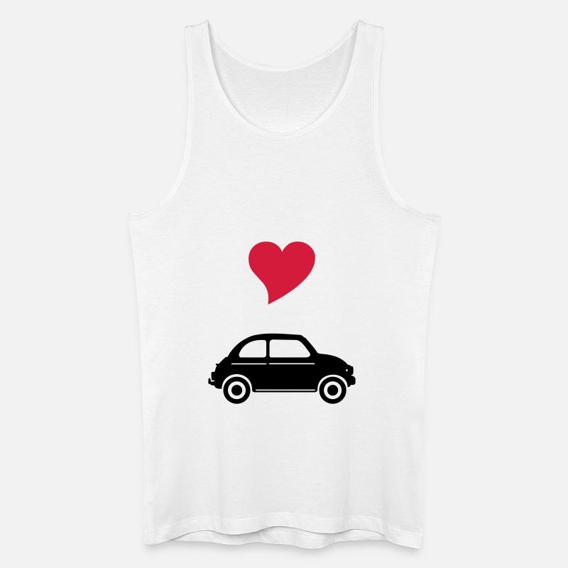 500 mit Herz - Männer Bio Tank Top - Weiß
