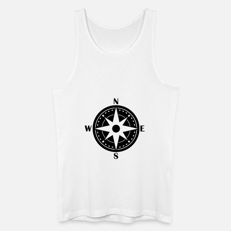 kompass_02 - Männer Bio Tank Top - Weiß