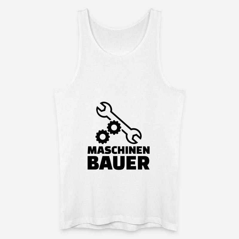 Maschinenbauer - Männer Bio Tank Top - Weiß