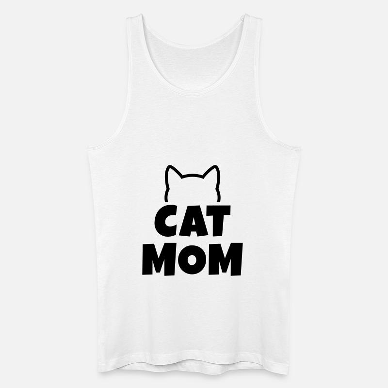 Cat Mom - Männer Bio Tank Top - Weiß