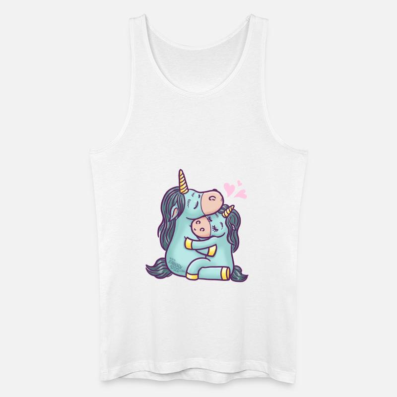 Verliebte Einhörner - Männer Bio Tank Top - Weiß
