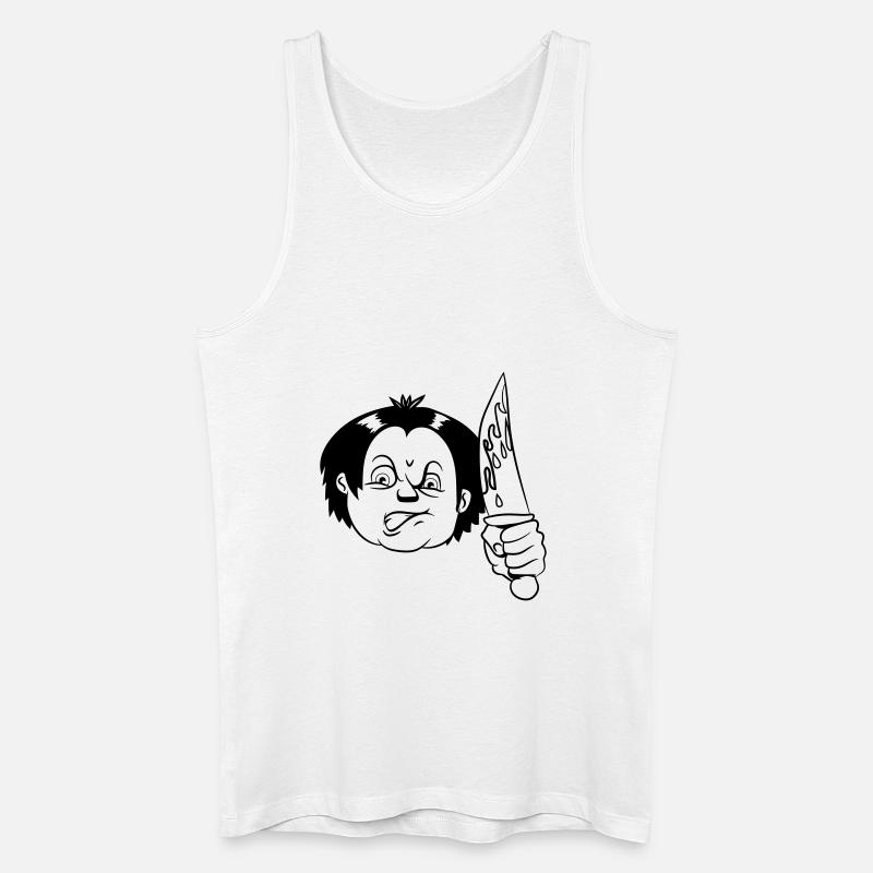 Horror messer - Männer Bio Tank Top - Weiß