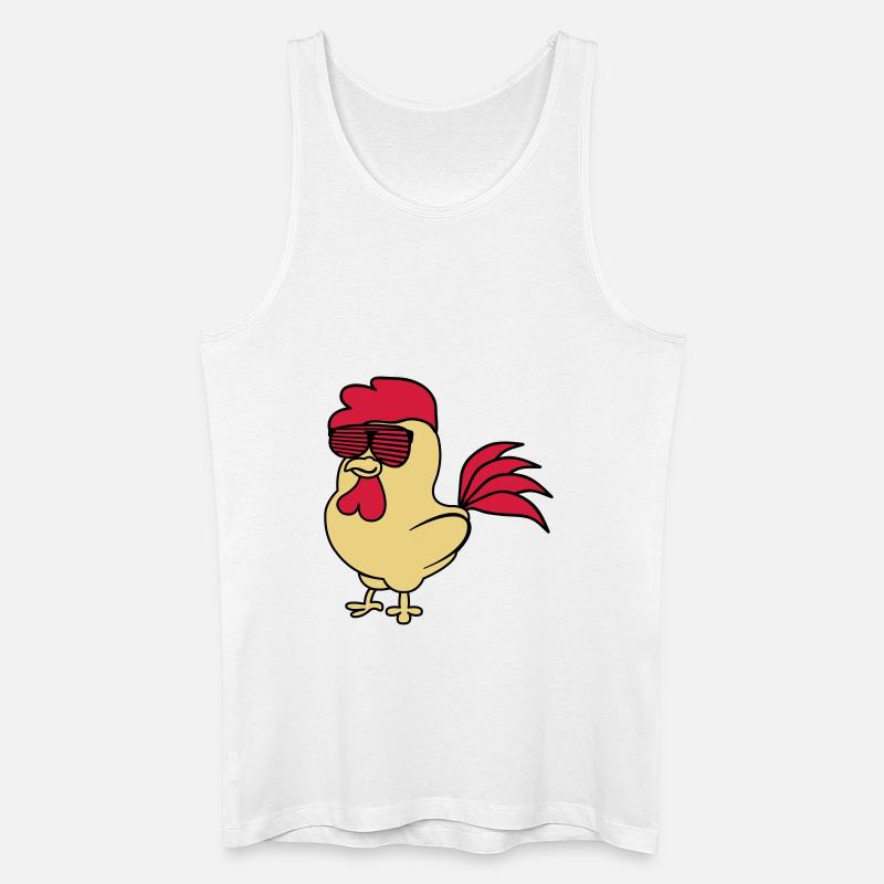 cooler_hahn_02 - Männer Bio Tank Top - Weiß
