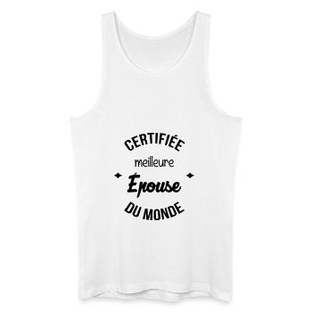Epoux Mari Mariage Femme Wedding Amour Love - Men’s Organic Tank Top - white - Front