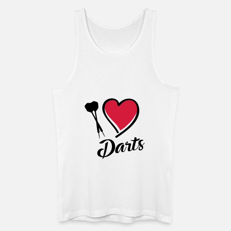 darts i love - Männer Bio Tank Top - Weiß