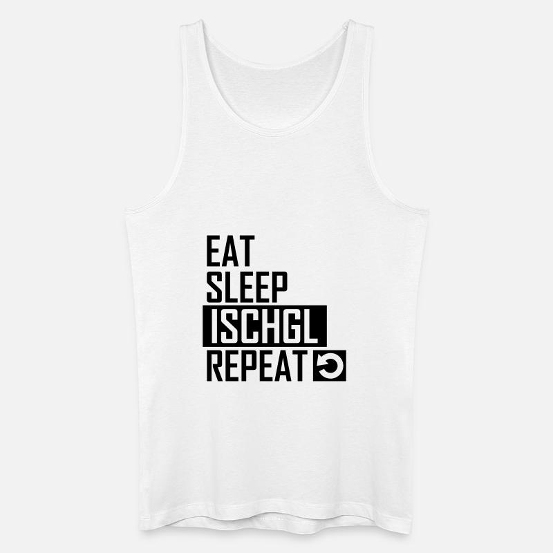 eat sleep ischgl repeat - Männer Bio Tank Top - Weiß