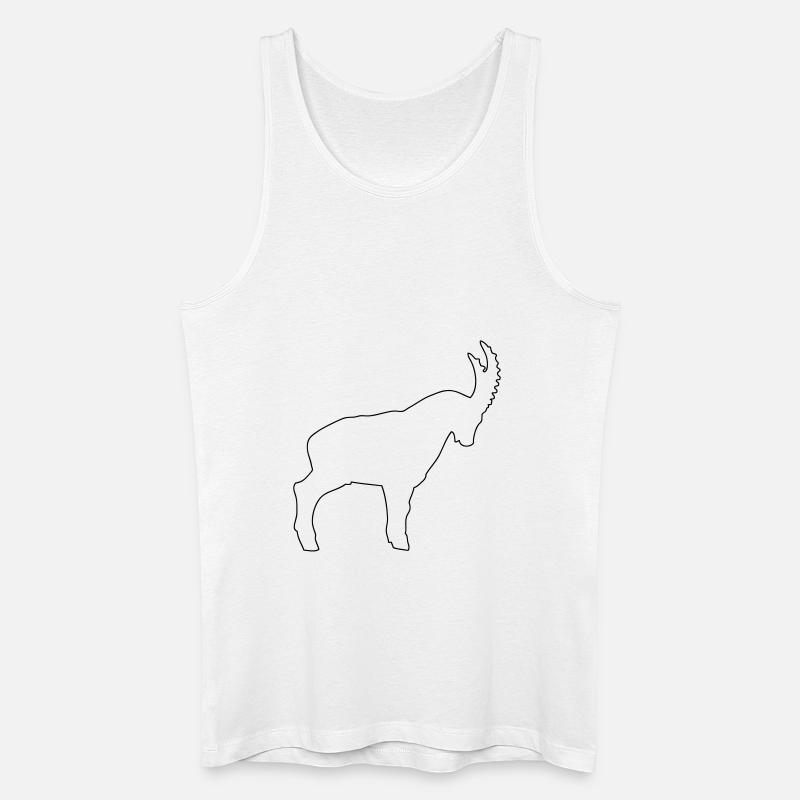 Steinbock - Männer Bio Tank Top - Weiß