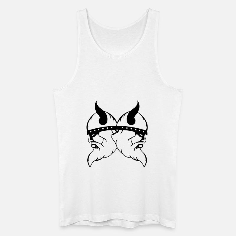 wikinger_001 - Männer Bio Tank Top - Weiß