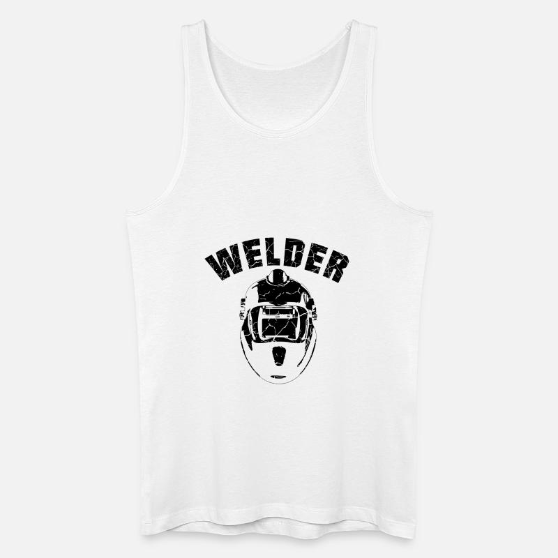 Welder Team schwarz - Männer Bio Tank Top - Weiß