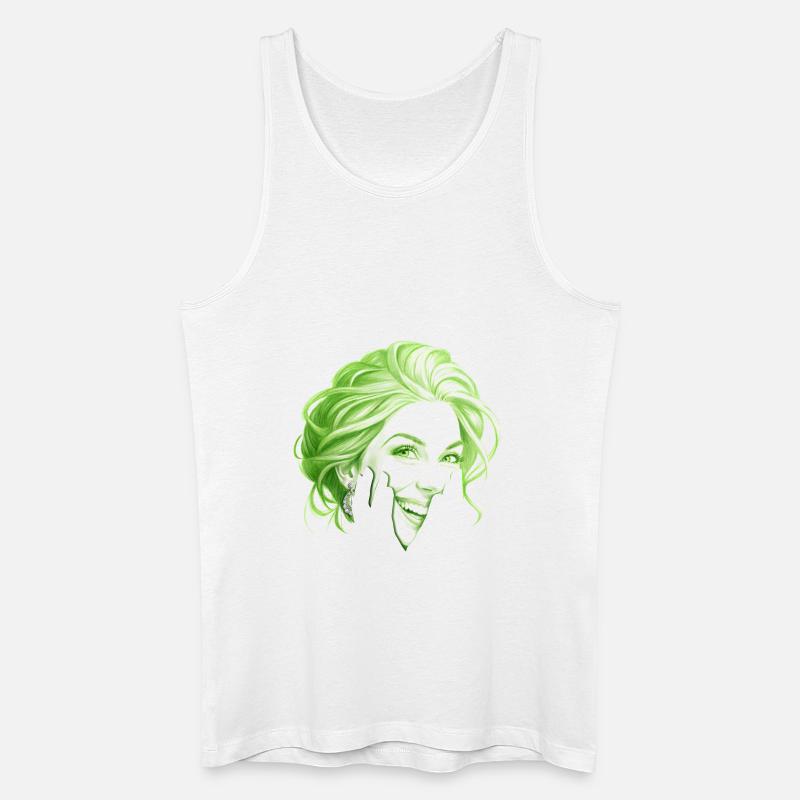 Smaragdgrüne Dame - Männer Bio Tank Top - Weiß