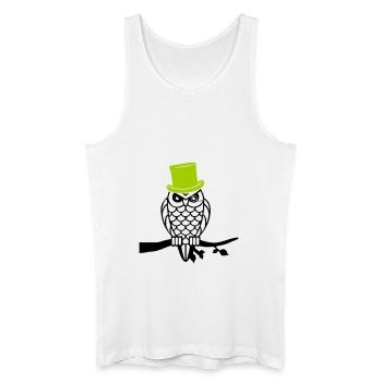 owl sir - Männer Bio Tank Top - Weiß - Vorne