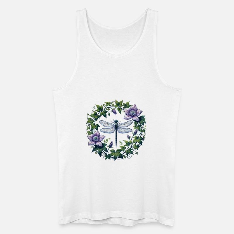 Libelle - Männer Bio Tank Top - Weiß